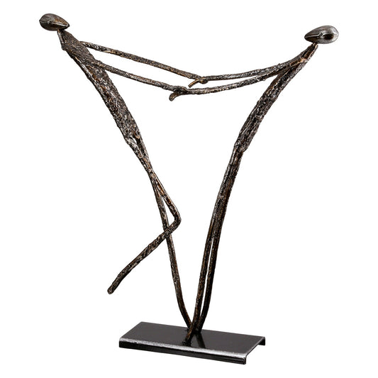 Φιγούρα Pair "Emotion" Μέταλλο Ασημένιο PU 27x6x29cm - Hippiehome.gr