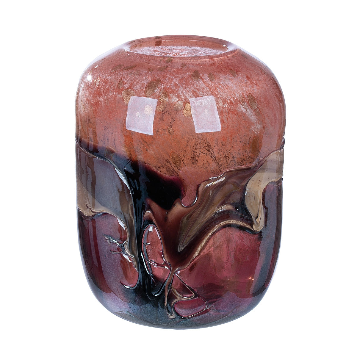 Glasart Βάζο "Apart" Γυάλινο Orange Rose PU H. 27 cm D. 20 cm - Hippiehome.gr