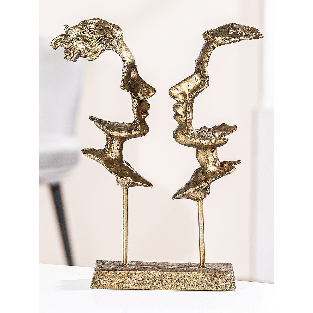 Διακοσμητικό ArteLibre Πρόσωπα Χρυσό Polyresin 22.5x7.5x31cm - Hippiehome.gr