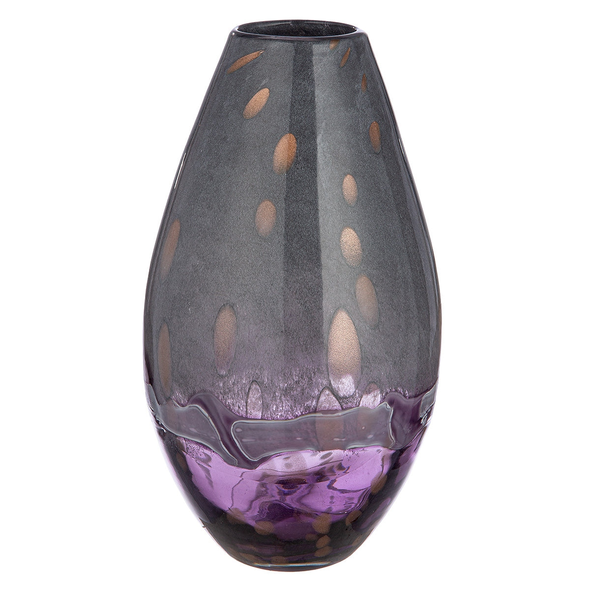 Glasart Βάζο Bulbous "Feeling" Γυάλινο Γκρι Violet PU H. 33 cm D. 18 cm - Hippiehome.gr
