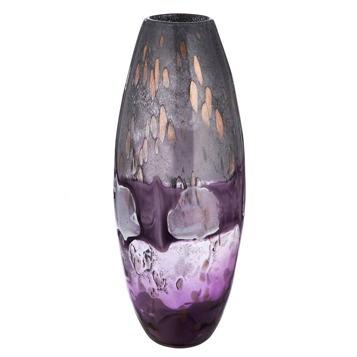 Glasart Βάζο "Feeling" Γυάλινο Γκρι Violet PU H. 42 cm D. 17 cm - Hippiehome.gr