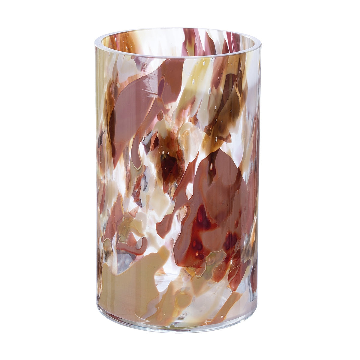Glasart Βάζο Cylindrical "Roslin" Γυάλινο Brown Claret PU H. 24 cm D. 145 cm - Hippiehome.gr