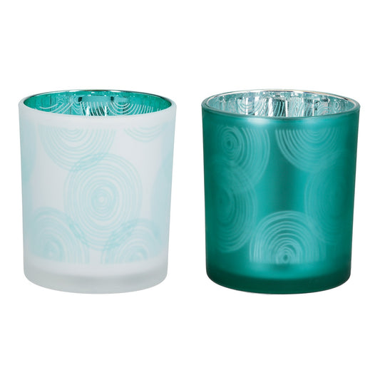 Φανάρι Γυάλινα Σκεύη Πράσινο Λευκό 2 2 Ποικιλία D9X10Cm D9X10Cm - Hippiehome.gr