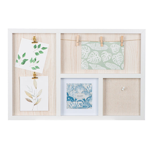 Photo Θήκη Rectangular "Imago" Acrilic Mdf Ecru Λευκό PU 48x3x32cm - Hippiehome.gr