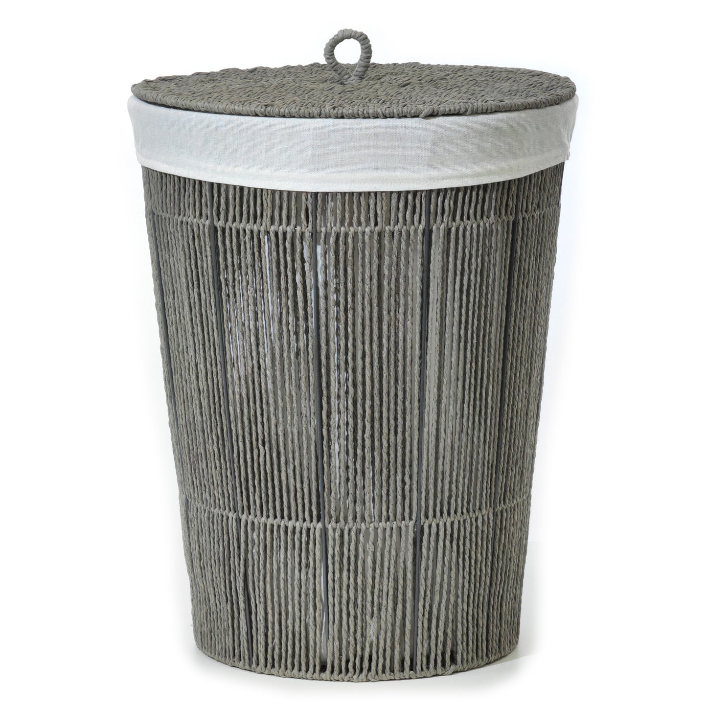 Καλάθι Απλύτων Γκρι Φ42x54cm - Hippiehome.gr