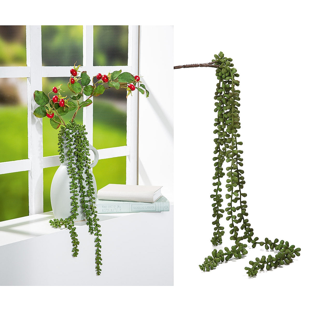 Κλαδί Σενέκιο ArteLibre Τεχνητό Πράσινο 66cm - Hippiehome.gr