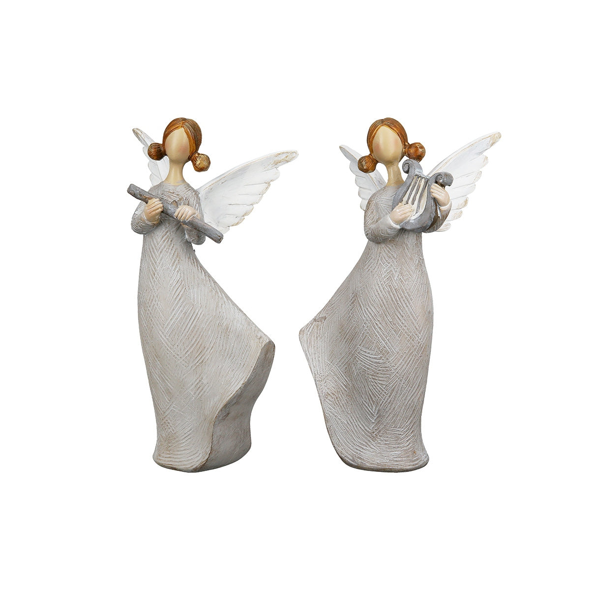 Φιγούρα Angels "Nancy" Πολυμερές Γκρι PU Pcs. Assorted 10x6x17cm - Hippiehome.gr