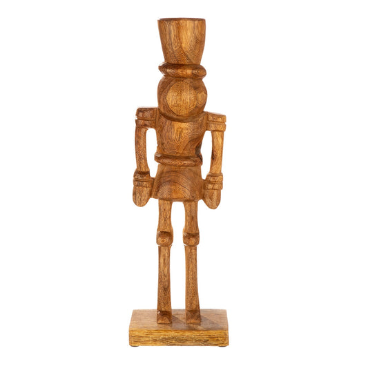 Φιγούρα Nutcracker "Tom" Mango Ξύλο Ecru PU 12.5x8x41cm - Hippiehome.gr