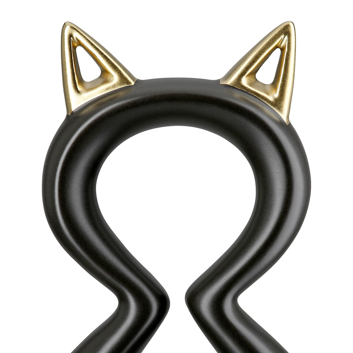 Φιγούρα Cat "Catty" Κεραμικό Μαύρο Χρυσό PU 4 11x6x17cm - Hippiehome.gr