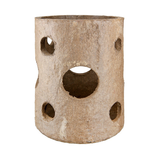 Φανάρι Καταιγίδας "Nordic" Χαρτί Pulp Brown PU 16.5x16x26.5cm - Hippiehome.gr