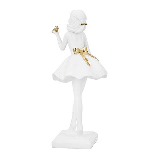 Φιγούρα Γυναίκα Πολύ Λευκό Χρυσό 11X11X24Cm 11X11X24Cm - Hippiehome.gr