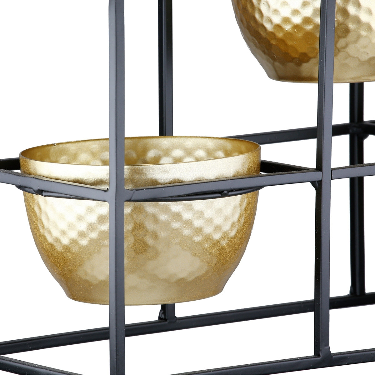 Ρεσώ Θήκη Μέταλλο Μαύρο Χρυσό PU 27x9x14cm - Hippiehome.gr