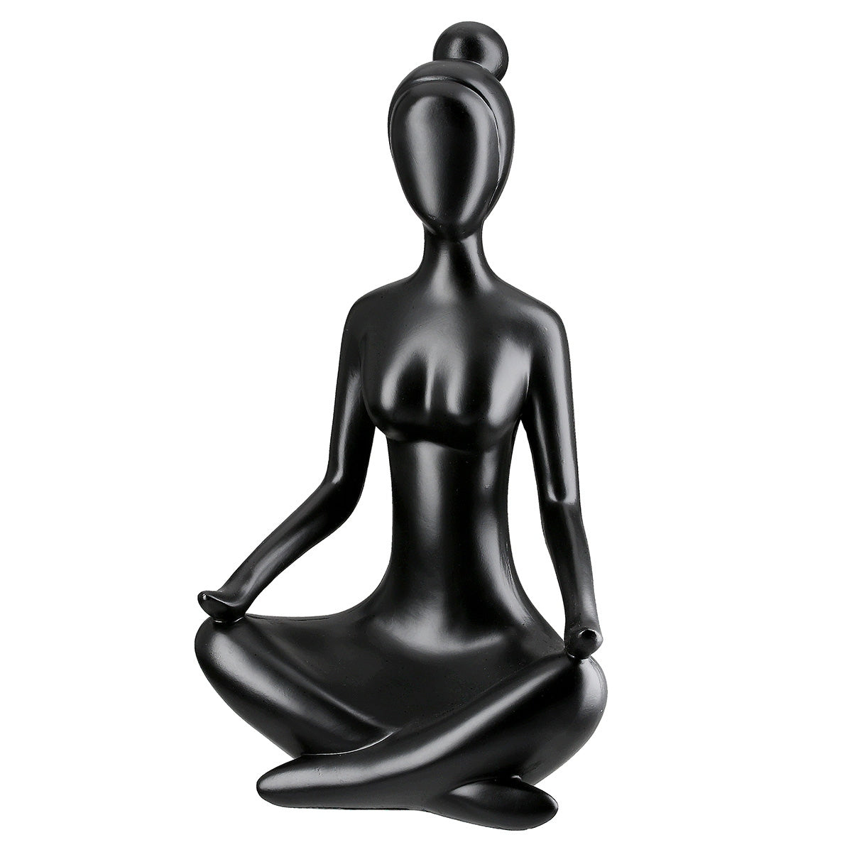 Φιγούρα Woman "Meditation" Πολυμερές Μαύρο PU 2 Pcs. Assorted 16x12X29cm - Hippiehome.gr