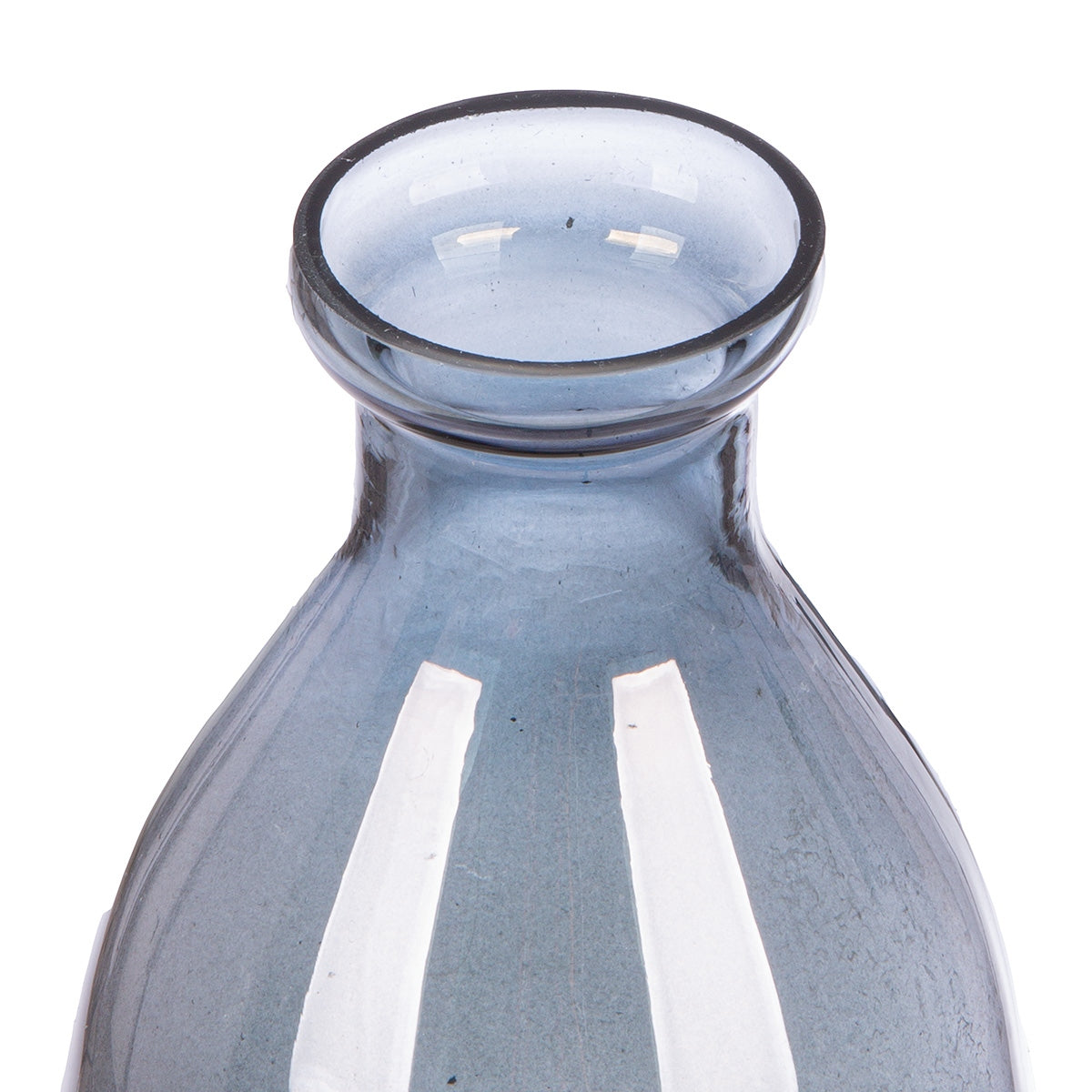Βάζο μπουκαλιού "Canus" Γυάλινα Γκρι Ασημί 10X10X24Cm 10X10X24Cm - Hippiehome.gr