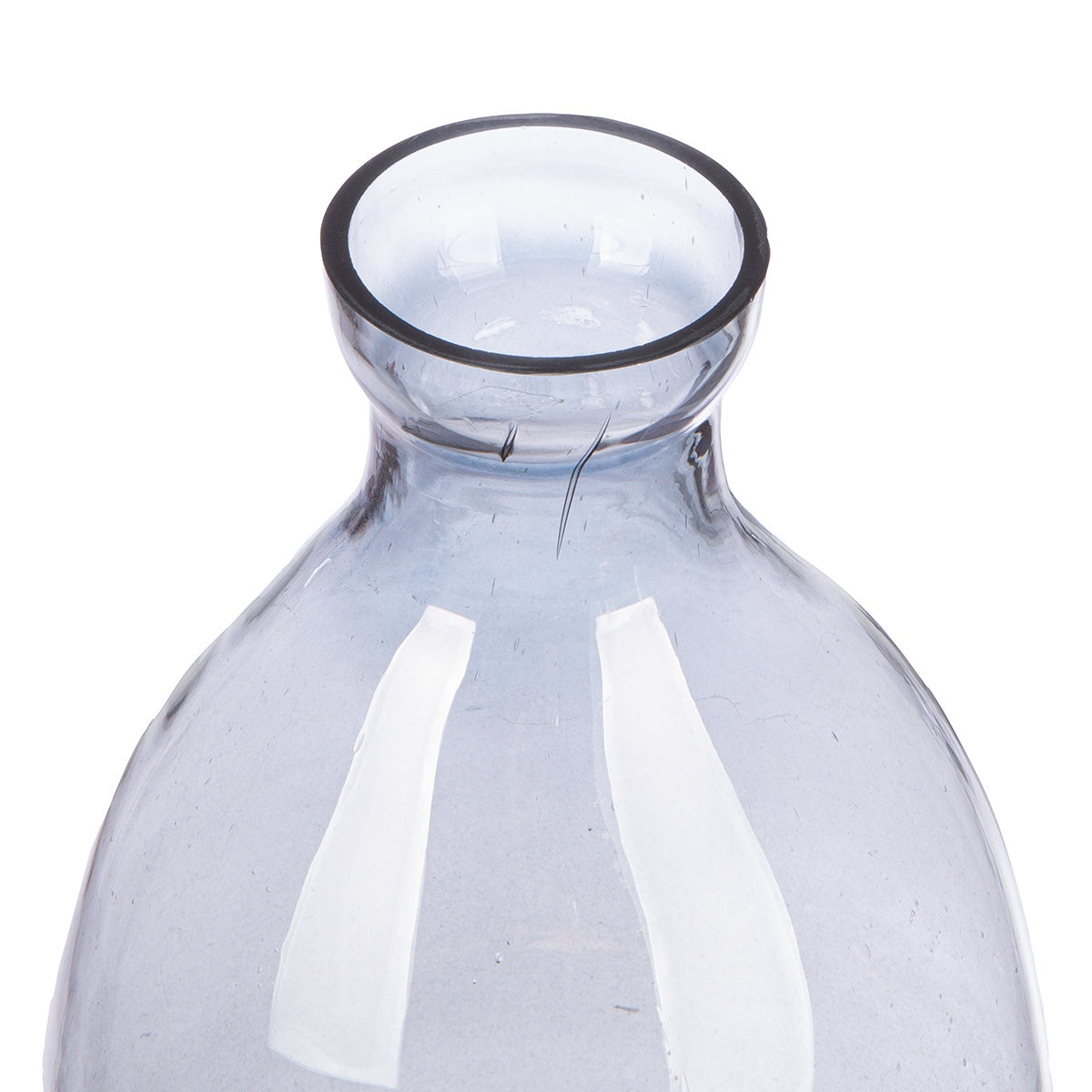 Βάζο μπουκαλιού "Canus" Γυάλινα Σκεύη Γκρι Ασημί 13X13X33Cm 13X13X33Cm - Hippiehome.gr