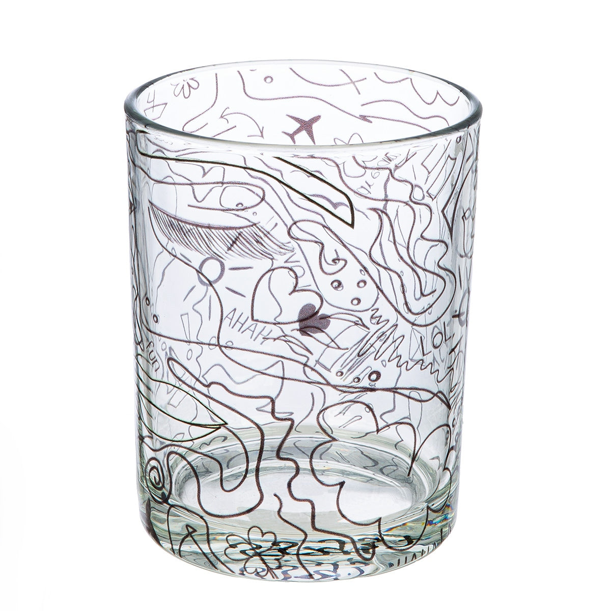 Φανάρι Καταιγίδας "Modern Art" Γυάλινο Μαύρο Clear PU H. 125 cm D. 10 cm - Hippiehome.gr