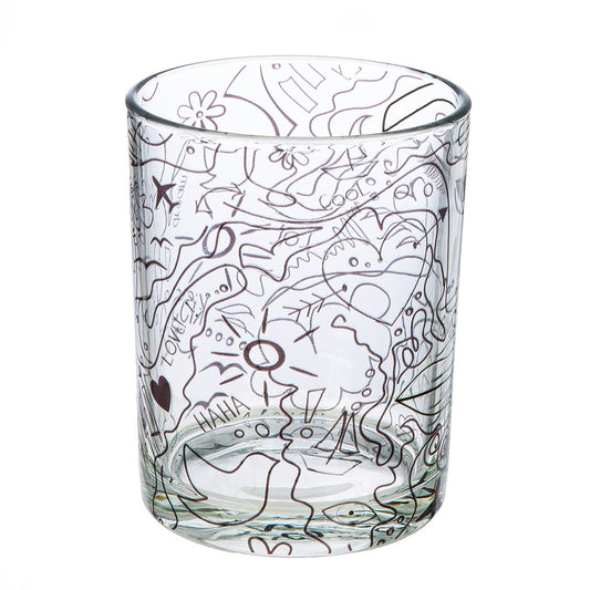 Φανάρι Καταιγίδας "Modern Art" Γυάλινο Μαύρο Clear PU H. 125 cm D. 10 cm - Hippiehome.gr