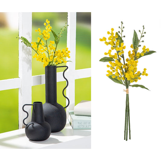 Μπουκέτο Μιμόζα ArteLibre Τεχνητό Κίτρινο 14x33cm - Hippiehome.gr