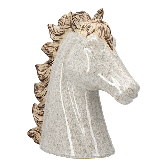 Sculpture Horse Ceramic Beige 19X9X20Cm 19X9X20Cm - Hippiehome.gr