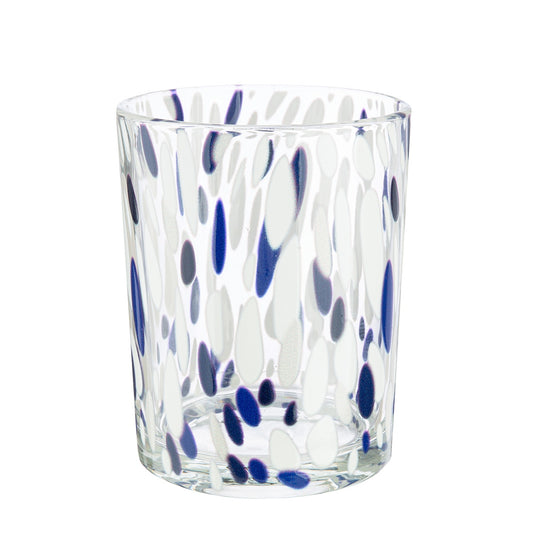 Φανάρι Κυλινδρικά Γυάλινα Σκεύη Μπλε Διαφανές Λευκό D10X13Cm D10X13Cm - Hippiehome.gr