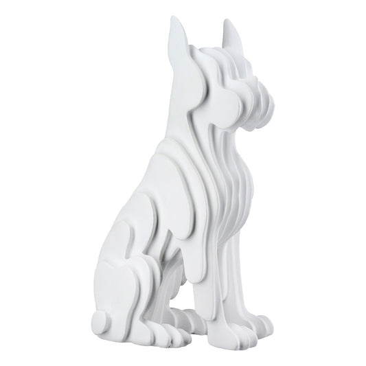 Figure Dog Synthetic Resin White 8X12X22Cm 8X12X22Cm - Hippiehome.gr
