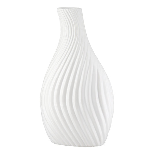 Βάζο Οργανικό Κεραμικό Λευκό 16X8X29Cm 16X8X29Cm - Hippiehome.gr