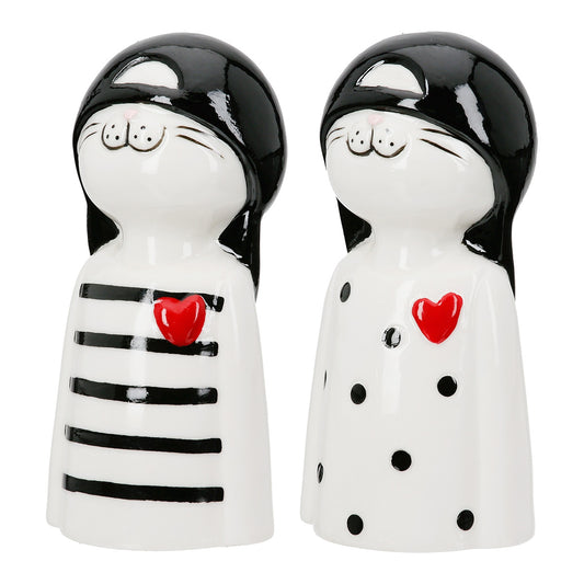 Figure Cat Porcelain White 2 Assorted 6X5X12Cm 6X5X12Cm - Hippiehome.gr