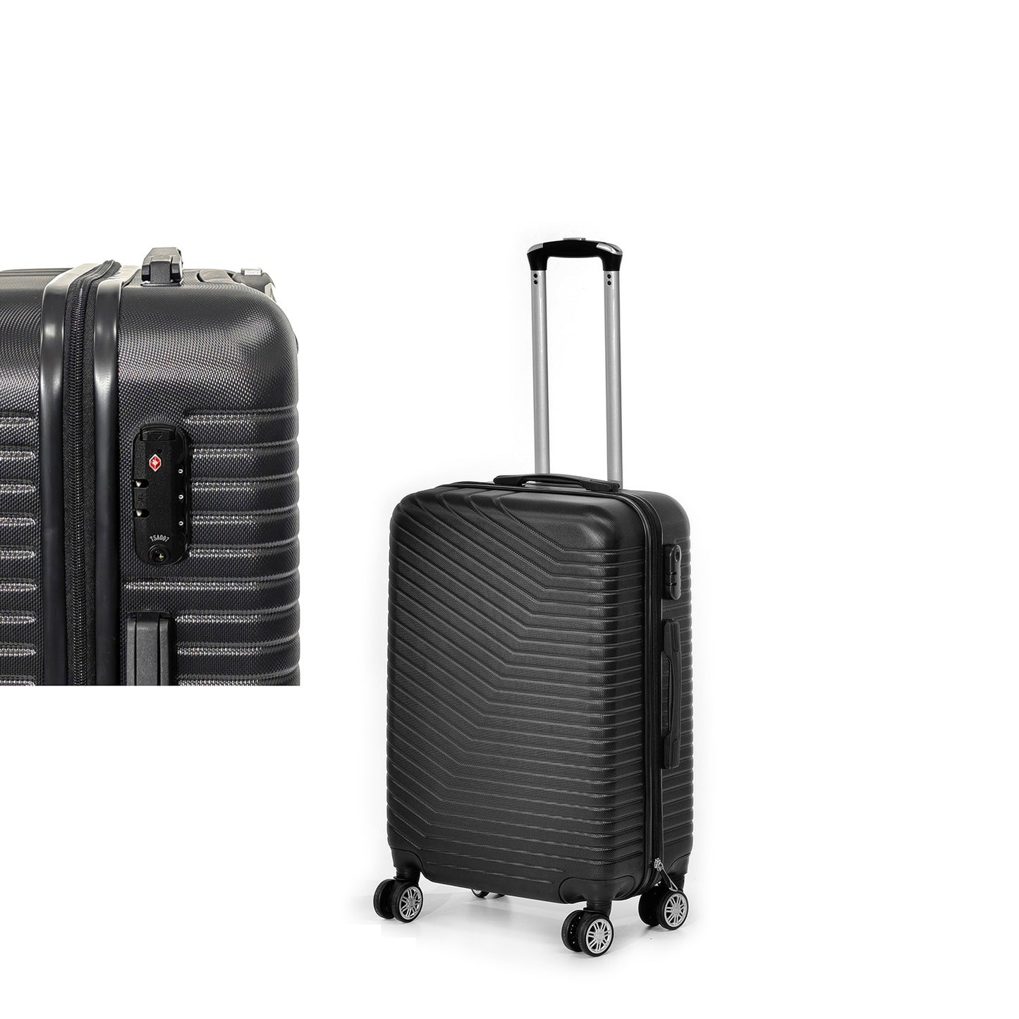 Βαλίτσα Καμπίνας Μαύρο ABS 44x26x65cm - Hippiehome.gr