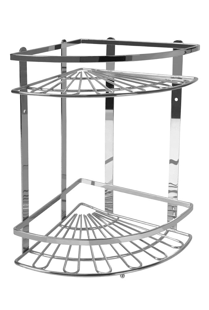 Εταζέρα 2 Ράφια Ασημί Μέταλλο 35.4x25x33.5cm - Hippiehome.gr