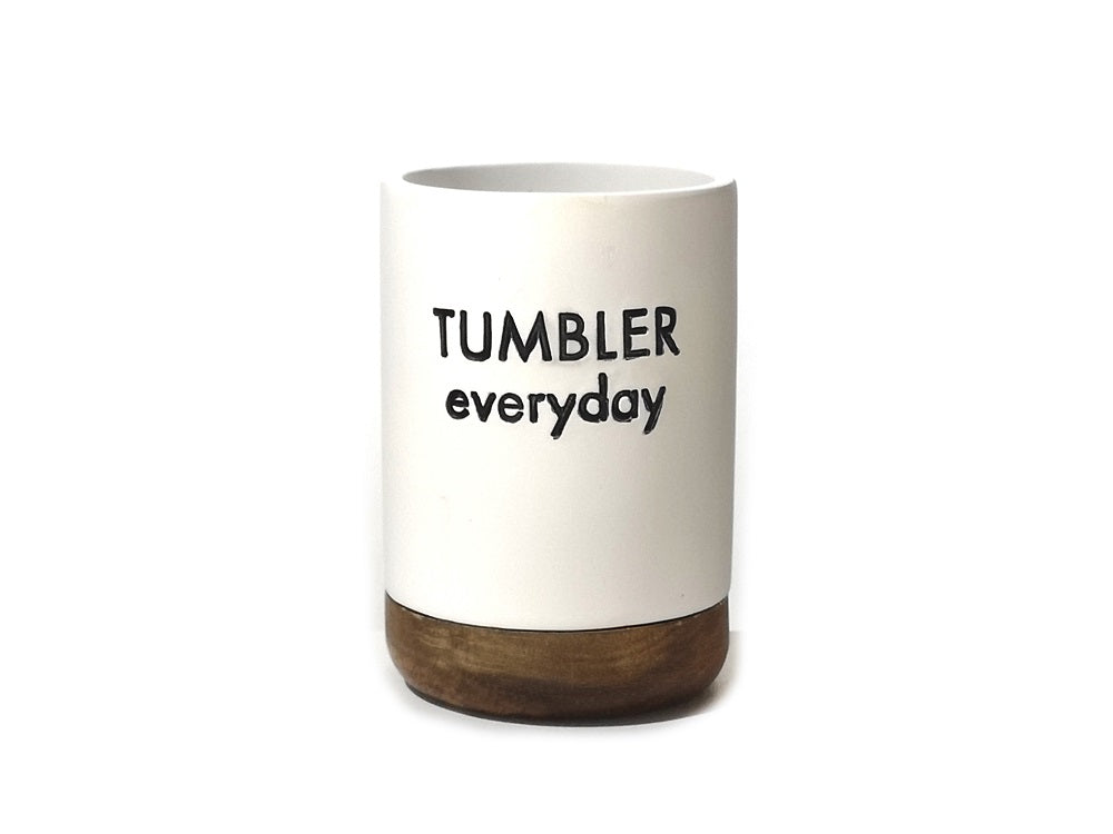 Ποτηροθήκη 'Tumbler Everyday' Λευκό Polyresin - Hippiehome.gr