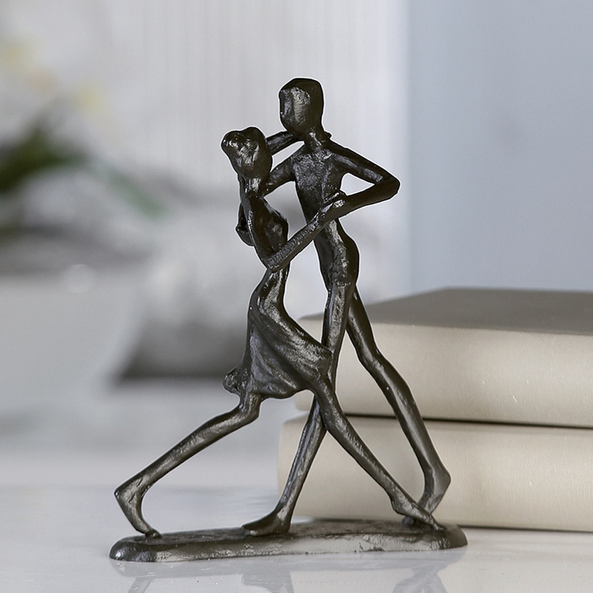 Διακοσμητικό ArteLibre Ζευγάρι Χορεύει Καφέ Μέταλλο 13x8x17cm - Hippiehome.gr