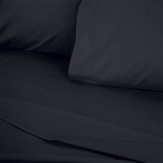 Σεντόνι Tonne Cotton Box Μονό (180x240) χρώμα μαύρο - Hippiehome.gr