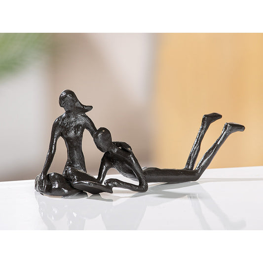 Διακοσμητικό ArteLibre Ζευγάρι Διαβάζει Βιβλίο Καφέ Μέταλλο 19x9x8cm - Hippiehome.gr