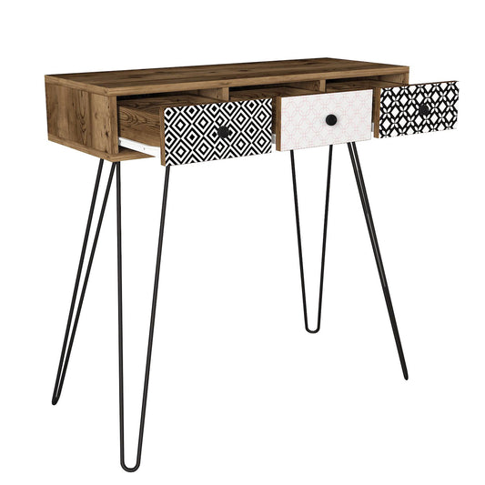 Κονσόλα ArteLibre LIDYA Καφέ Με Σχέδιο 90x35x91cm - Hippiehome.gr