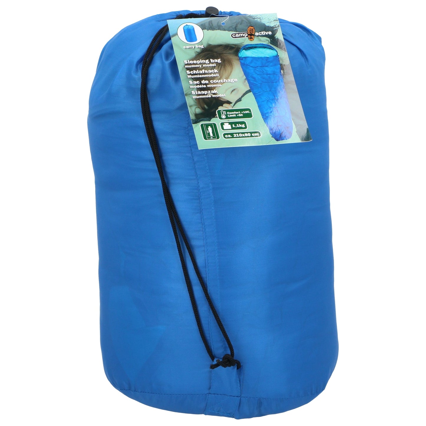 Υπνόσακος Mummy Μπλε +5°C Με +10°C 210x80cm CAMP ACTIVE - Hippiehome.gr