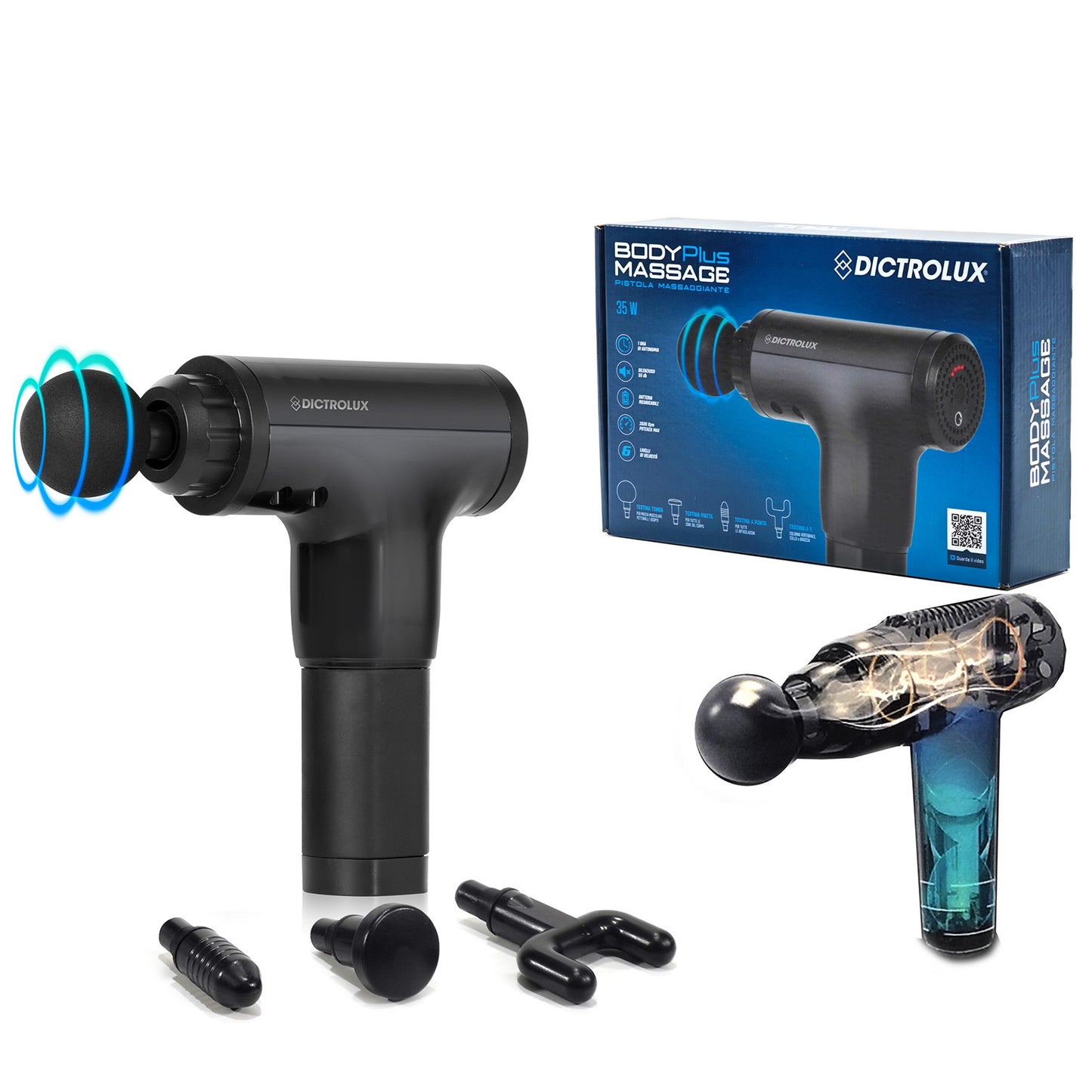 Συσκευή Μασάζ Dictrolux Body Plus Μαύρο/Πλαστικό 7.4V 4Τμχ - Hippiehome.gr