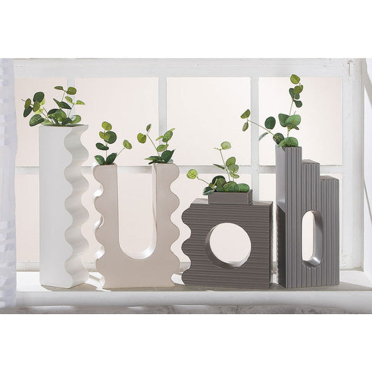 Βάζο ArteLibre Λευκό Κεραμικό 10x8.5x41cm - Hippiehome.gr