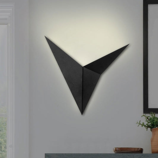 Απλίκα τοίχου Bird Megapap μεταλλική χρώμα μαύρο 34x5x34εκ. - Hippiehome.gr