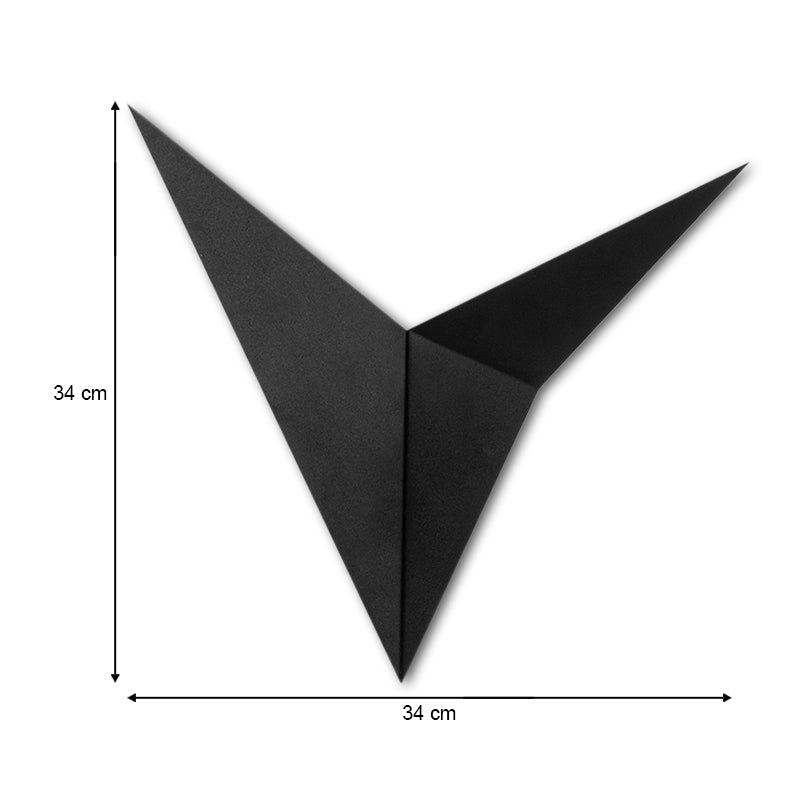 Απλίκα τοίχου Bird Megapap μεταλλική χρώμα μαύρο 34x5x34εκ. - Hippiehome.gr