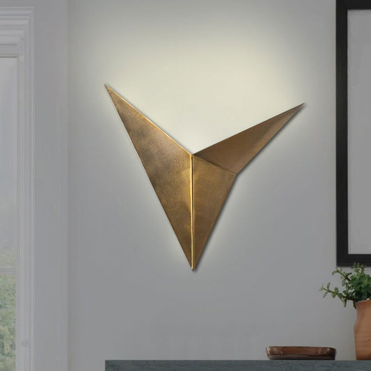 Απλίκα τοίχου Bird Megapap μεταλλική χρώμα χρυσό vintage 34x5x34εκ. - Hippiehome.gr