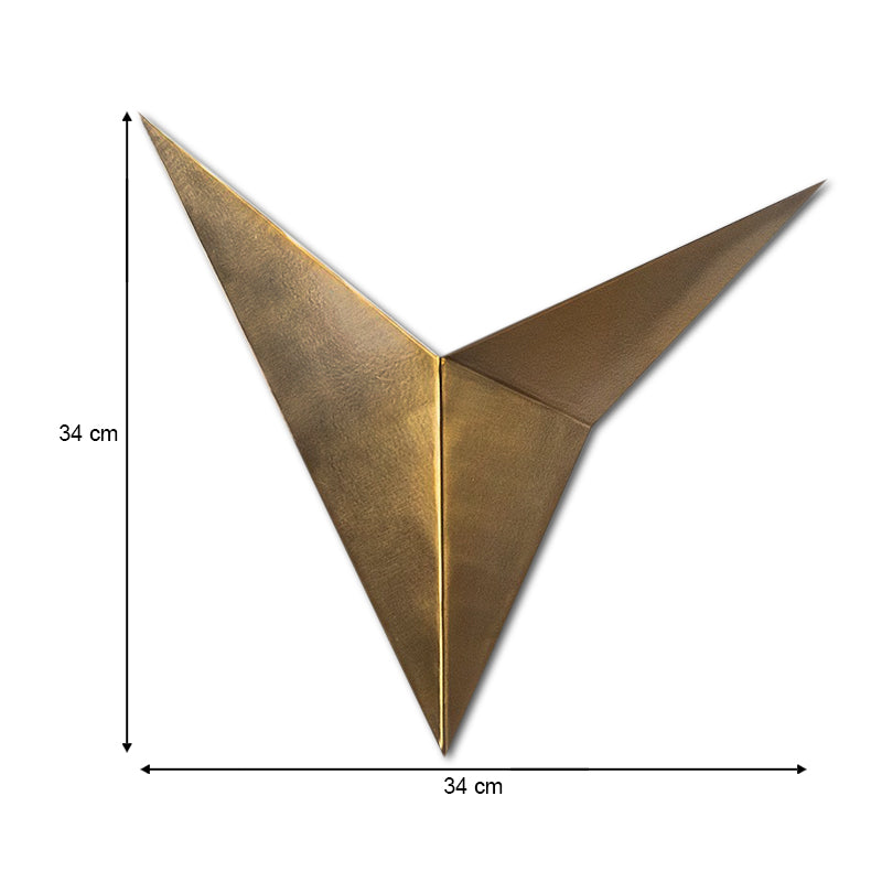 Απλίκα τοίχου Bird Megapap μεταλλική χρώμα χρυσό vintage 34x5x34εκ. - Hippiehome.gr