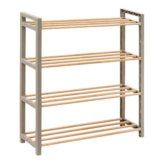 Παπουτσοθήκη ξύλινη - πλαστική χρώμα φυσικό - μπεζ 66x20x68εκ. - Hippiehome.gr