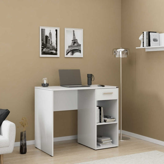 Γραφείο εργασίας Concept Pc Megapap από μελαμίνη σε χρώμα λευκό 90x52x75εκ. - Hippiehome.gr