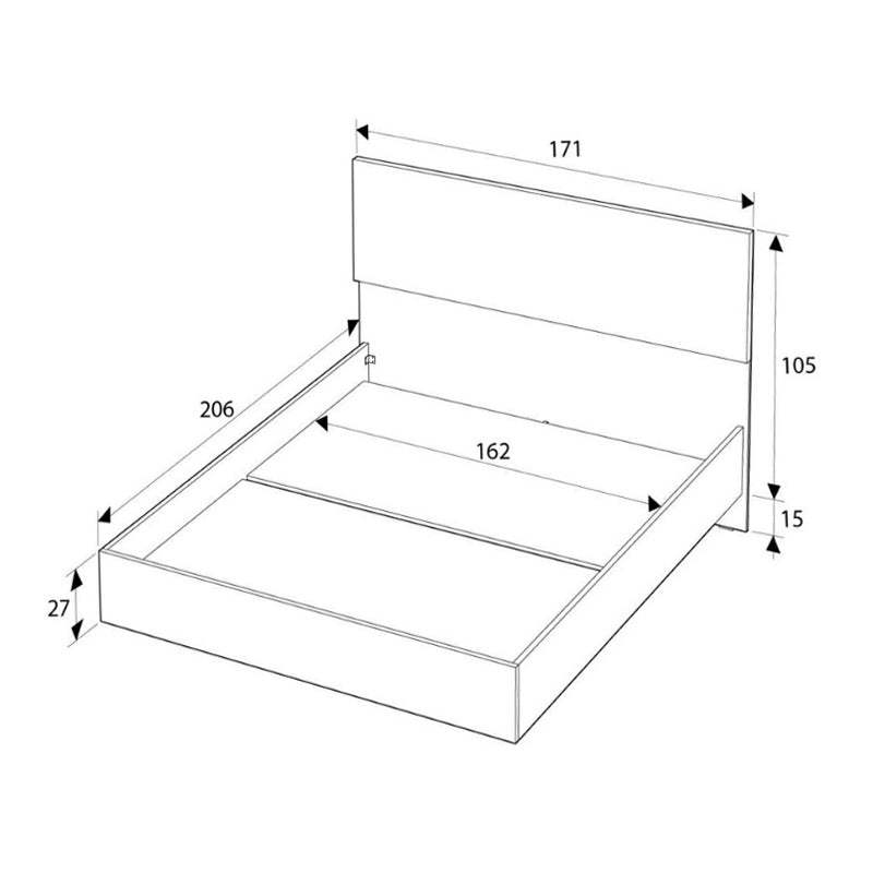 Κρεβάτι Oryana Megapap χρώμα λευκό 160x200εκ. - Hippiehome.gr