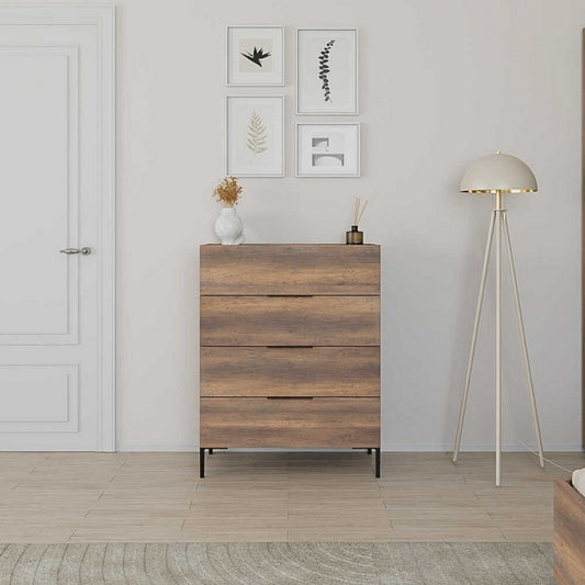 Συρταριέρα Oryana Megapap χρώμα καρυδί 80x44x104εκ. - Hippiehome.gr