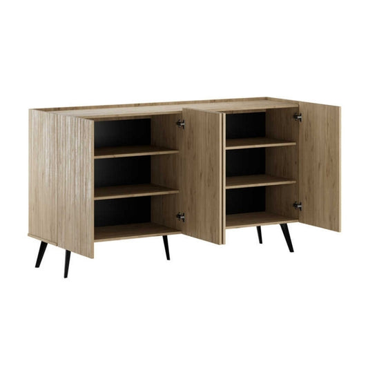 Μπουφές Luna Megapap χρώμα oak 180x43x100εκ. - Hippiehome.gr