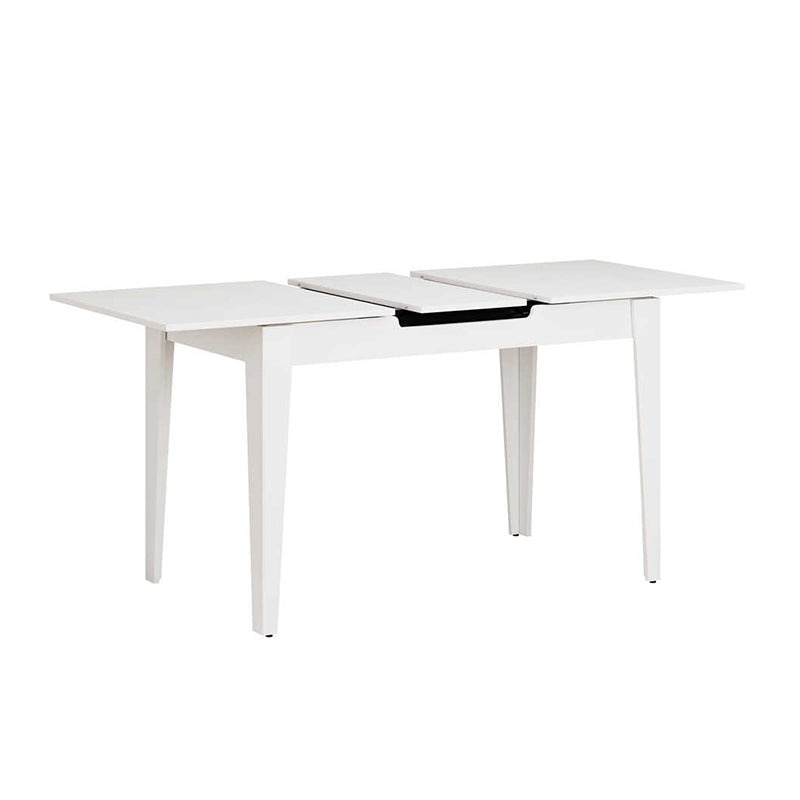 Τραπέζι Trendline Megapap επεκτεινόμενο χρώμα λευκό 120/150x70x75εκ. - Hippiehome.gr
