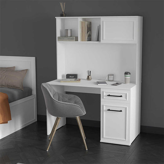 Γραφείο εργασίας Country Megapap χρώμα λευκό 120x60x167εκ. - Hippiehome.gr