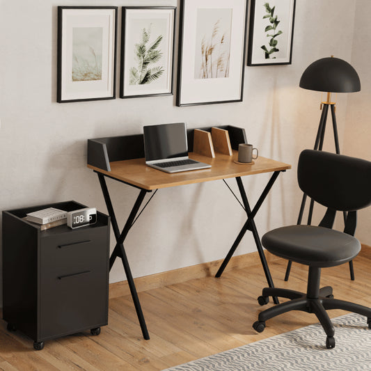 Συρταριέρα γραφείου Gamer Megapap τροχήλατη με κλειδαριά χρώμα μαύρο 40x40x56εκ. - Hippiehome.gr