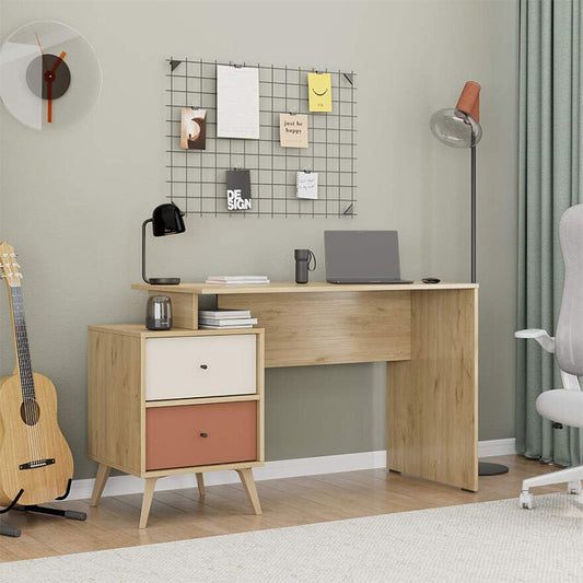 Γραφείο εργασίας Terra Megapap χρώμα florida oak 129x55x75εκ. - Hippiehome.gr